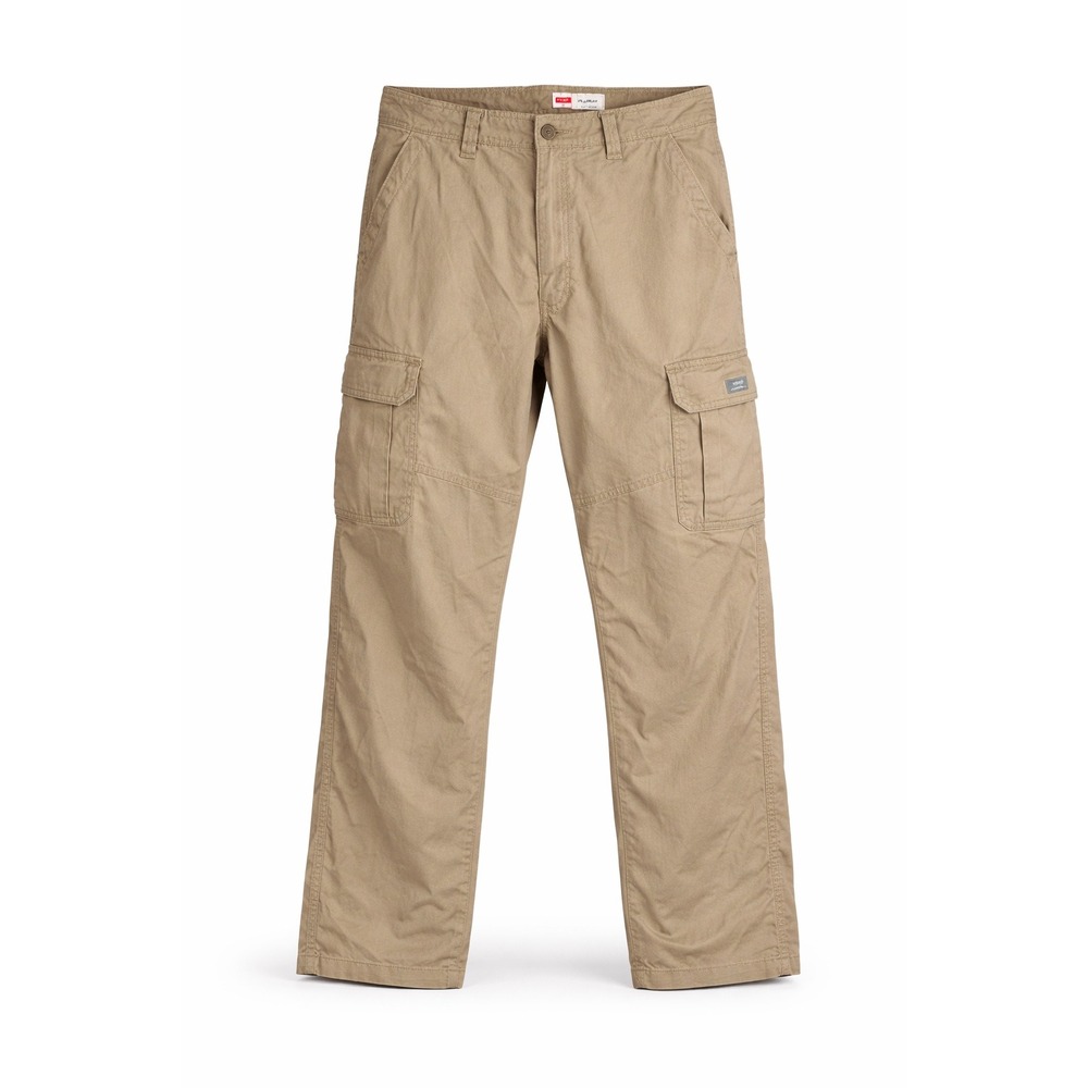 Wrangler Mens Relaxed Fit Cargo Pants Khaki Tan Twill Straight Leg 35x28.5